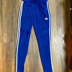Adidas joggers, zipper at ankles